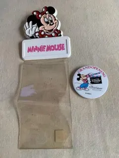 【激レア】お値下げ☆ディズニーランド　ミニーマウスチケットホルダー　缶バッジ