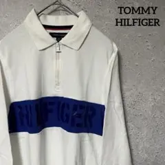 TOMMY HILFIGER トミーヒルフィガー ポロシャツ 長袖 ジップ XS