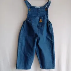 POLO Baby デニム ロンパース オーバーオール クマ刺繍付き　90　美品