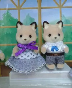 シルバニアファミリー　キツネの赤ちゃん2体