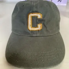 【ほぼ未使用】Champion チャンピオン キャップ カーキ ロゴ刺繍