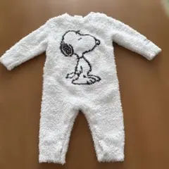 スヌーピー フワフワロンパース 80 90 ジェラピケ　オーバーオール