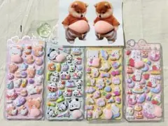 おしりシール4枚、おなかシール2匹セット➕ 肉球1個