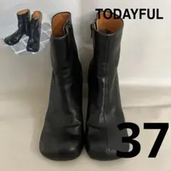 TODAYFUL スクエアショートブーツ 37 ブラック