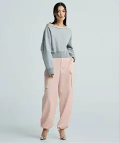 新品未使用uncrave アンクレイヴ⭐︎ サテン イージーカーゴパンツ２