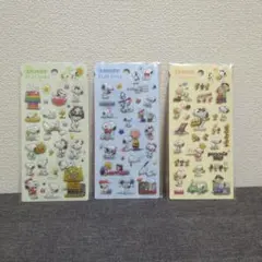 スヌーピー ぷくぷくシール 3シートセット