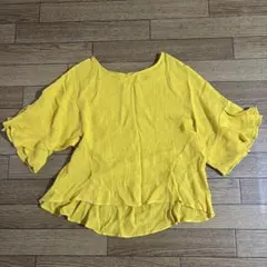GU トップス カットソー マスタードイエロー　S