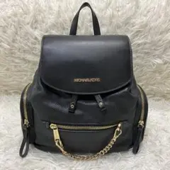 マイケルコース　リュック　ブラック　レザー　チェーン