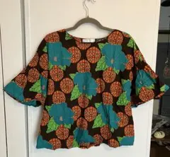 Vネックプルオーバー☆ アフリカ布 ハンドメイド☆ - メルカリ