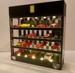 1/64展示10台可能・特殊WH&BK・2層式ディスプレーBOX /ネオジオラマ