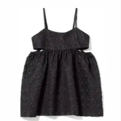 Ray BEAMS フクレ ジャカード カットアウト キャミソール BLACKのサムネイル