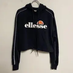 ellesse エレッセ クロップドパーカー 黒 6