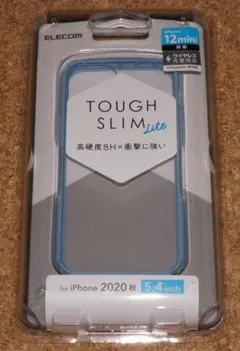 新品★エレコム iPhone12mini タフスリム フレームカラー ブルー