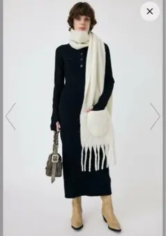 moussy マウジー　RIB KNIT ロングドレス　ニットワンピ　リブワンピ