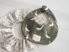 ハンドメイド スタイ よだれかけ ベビースタイ グース柄 出産祝い 北欧