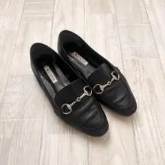 DIANA ブラック ローファー フラット 本革 フォーマル 通勤 オフィス