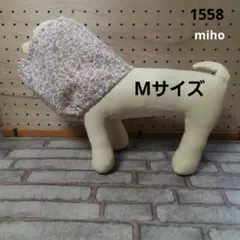【犬用スヌードMサイズ】綿リップル　小花柄　ピンク