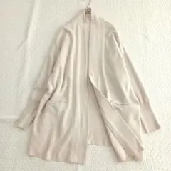 イエナ シルク混 ダブルフェイス 春ニット ガウンカーディガン コットンロング