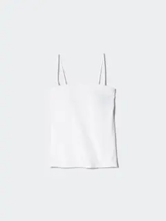 UNIQLOユニクロ エアリズムコットンブラチューブトップ　ブラキャミソールM白のサムネイル