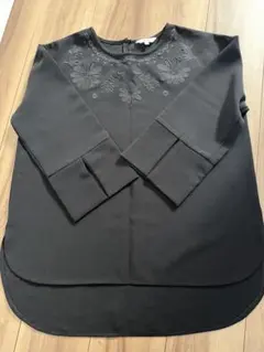 OZOC ブラック 刺繍　長袖 トップス size40