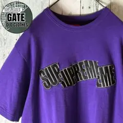 supreme シュプリーム スライド刺繍ロゴ tシャツ 紫色 LARGE - メルカリ