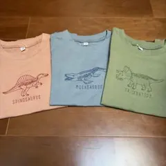 【新品】Tシャツ　３枚セット　恐竜　130㎝