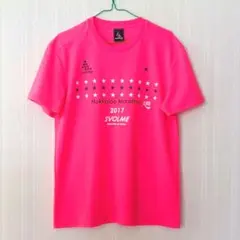 北海道マラソン 2017 スボルメ Tシャツ Lサイズ　ピンクのサムネイル
