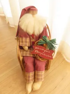カントリードール*サンタクロースのお人形*クリスマス*ぬいぐるみ*カントリー雑貨