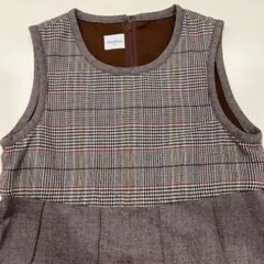 ファミリア チェック柄 ジャンパースカート ワンピース 110