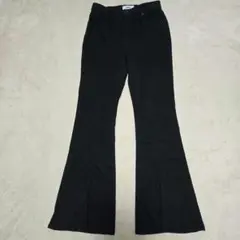 AZUL BY MOUSSY デニム センタースリットカラーフレアパンツ黒 Mのサムネイル