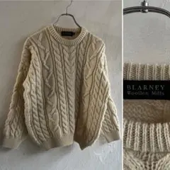 ★ アイルランド製 BLARNEY フィッシャーマンニット S