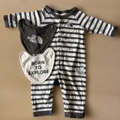 ノースフェイス 70cm ベビー ロンパース＆ビブ2枚セット