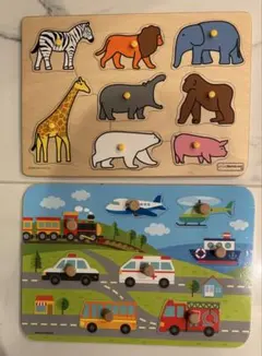 木製パズル 2個セット 知育玩具 ボーネルンド