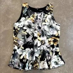 EMODA ノースリーブ トップス 花柄 ペプラム