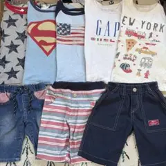 GAP キッズ トップス ボトムス まとめ売り男の子100半袖夏服半ズボン