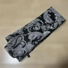 ペイズリー柄 ストール 黒と白