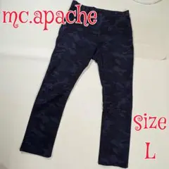 mc.apache ストレッチカモフラージュパンツ　ネイビー　L　日本製