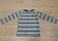 ミキハウス ダブルビー DOUBLEB ストライプ柄 長袖 シャツ110