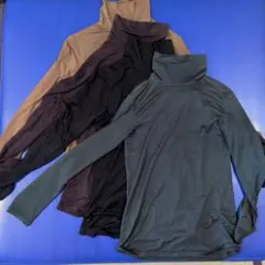 ユニクロヒートテック4色（黄土、色、黒、緑）