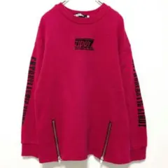 ZIDDY ジディ トレーナー スウェット ロゴ ジップ カジュアル 150 赤