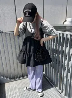 WC 無地プリーツパンツ