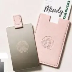 韓国スタバ　ノベルティ　ピンク　 Starbucks 手鏡　カードケース　非売品のサムネイル