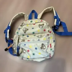 ミキハウス　クマと星柄の小型リュック