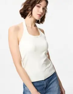 エアリズムコットンオープンバックホルターブラトップ