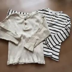 H&M リブ編み長袖カットソー 3T 4T 98㎝ 104㎝