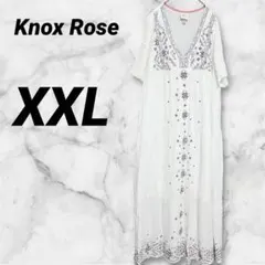 海外古着✨【Knox Rose 】刺繍入りホワイトワンピース XXL