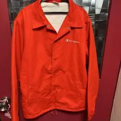 美品）Champion オレンジ コーチジャケット Mサイズ