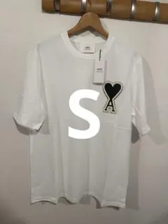 美品 AMI PARIS アミパリス ハートロゴ Tシャツ ホワイト サイズM