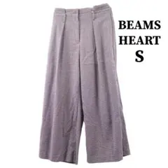 BEAMS HEART ビームス ワイドパンツ チェック S0255☆