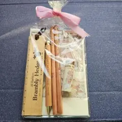 文具女子博　ブランブリーヘッジの文具セット！　ポストカード　鉛筆　物差し